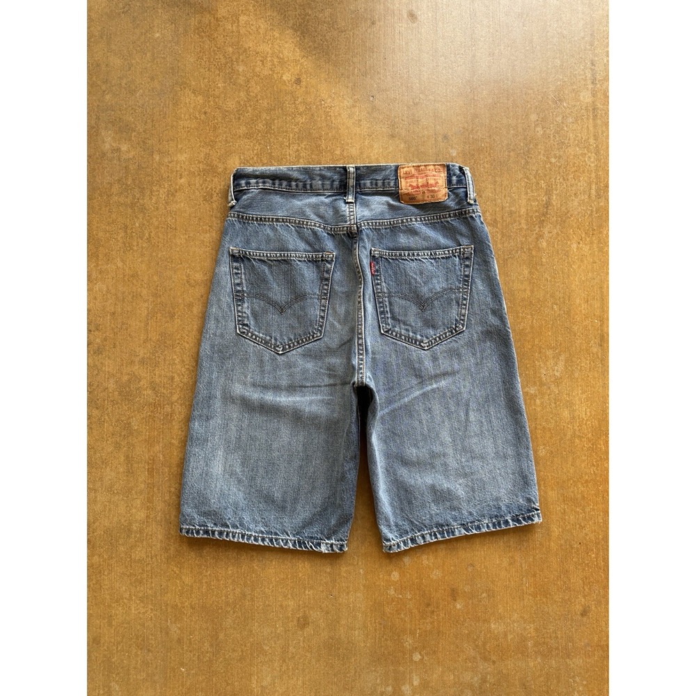 Levis 569 Baggy Denim Jorts Shorts Skater Surfer Y2K Medium Wash 30W